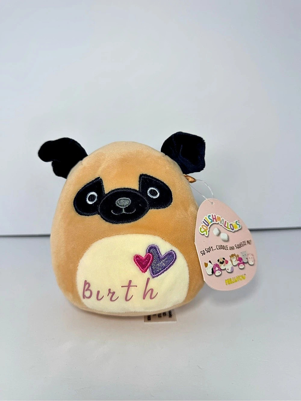 Squishmallows Pam the Pug Orange & Black Plush